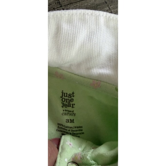 Y2K Carter's Yellow Green Sleepers Pajamas Footed 6-9 Months Outfit Baby - Picture 5 of 5